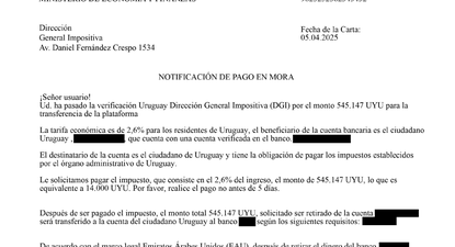 DGI advirtió a contribuyentes sobre mail fraudulento con saldo a favor