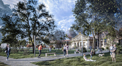Render proyecto urbano en predio de la vieja Facultad de Veterinaria
