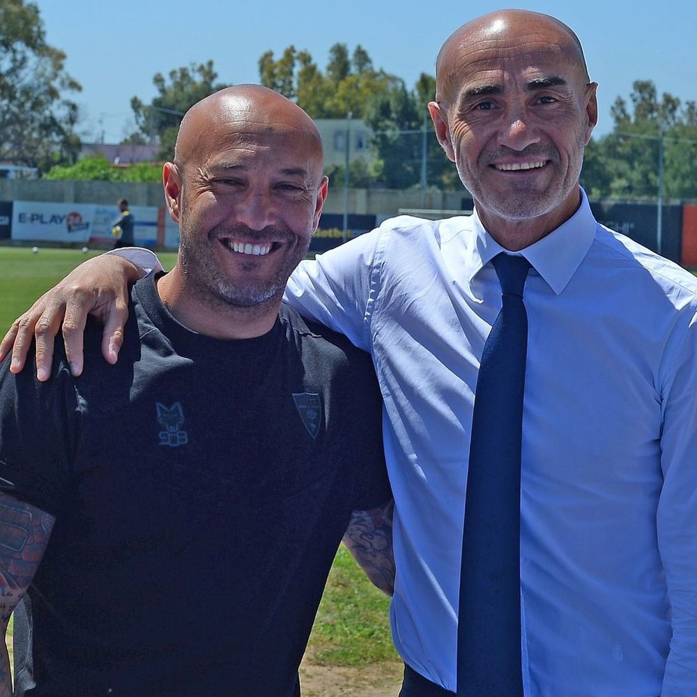 Javier Chevantón y Paolo Montero trabajando en Italia