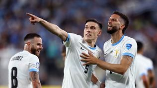 Manuel Ugarte y Rodrigo Bentancur selección uruguaya Copa América 2024