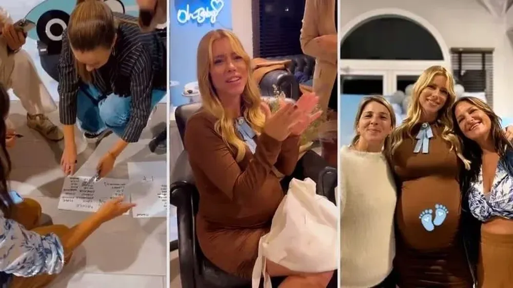 Nicole Neumann en su baby shower