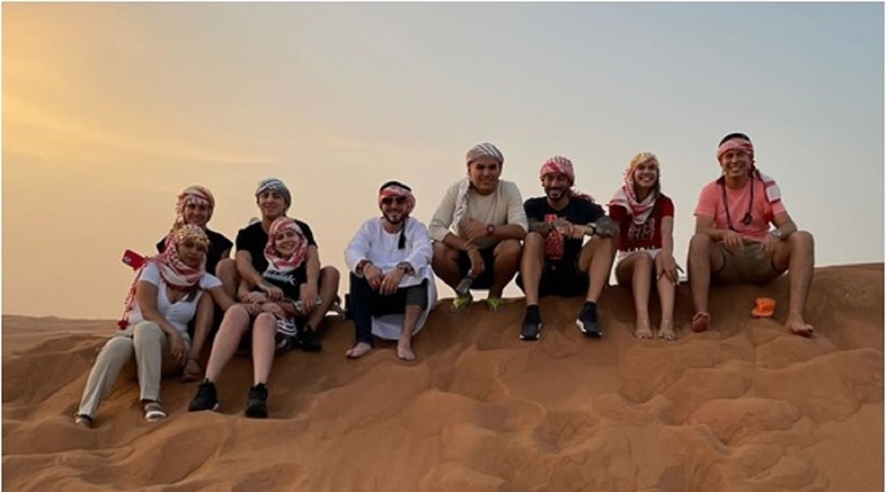 Marset junto a familia y El Colla en Dubái. Archivo