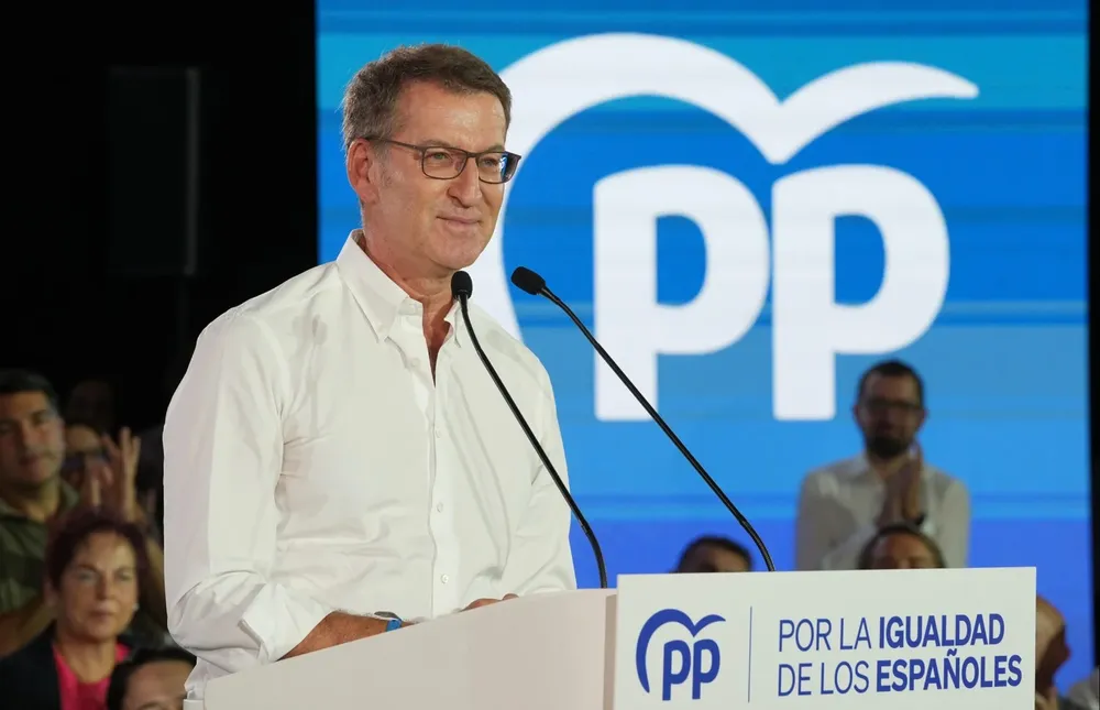 El candidato del PP, Alberto Núñez Feijóo