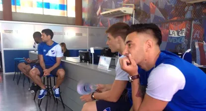 Jugadores de Nacional en la presentación