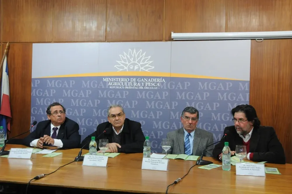 Rivero, Benech, Muzio y Franco en la conferencia en el MGAP