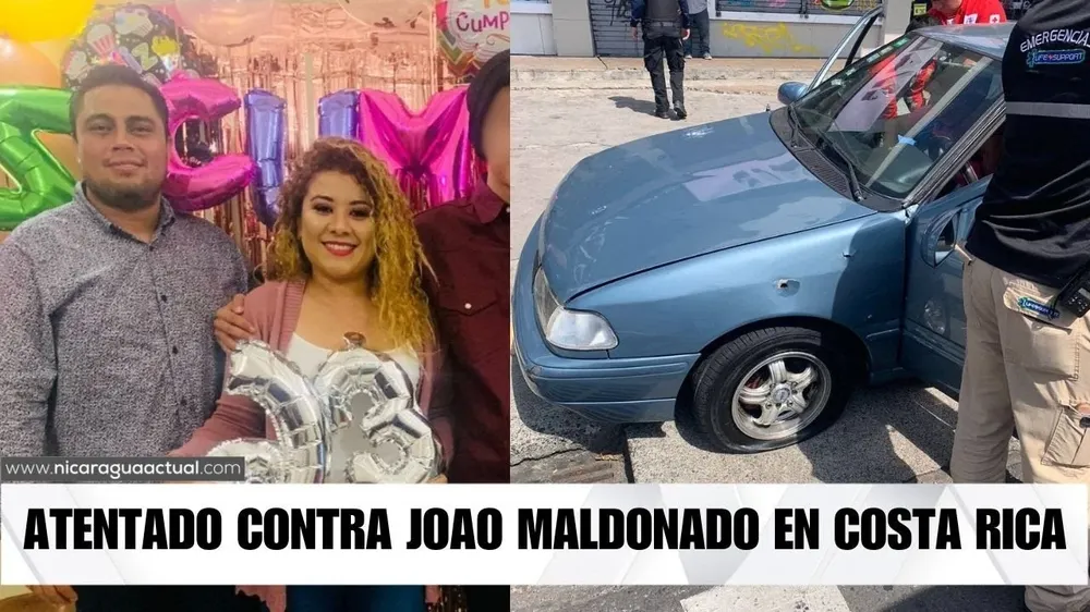 Joao Maldonado y su esposa residían en Costa Rica desde 2018, exiliados luego de las protestas antigubernamentales en Nicaragua.