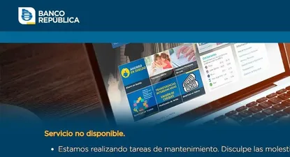 Así se ve la web del BROU a raíz de la falla en el sistema