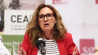 Estrella Galán, secretaria general de CEAR, en la resentación del informe anual Las personas refugiadas en España y en Europa en 2017