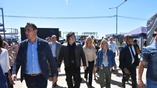 El presidente Javier Milei en su visita a Expoagro en marzo pasado. Este jueves viajará a Santa Fe para participar de otra muestra del campo