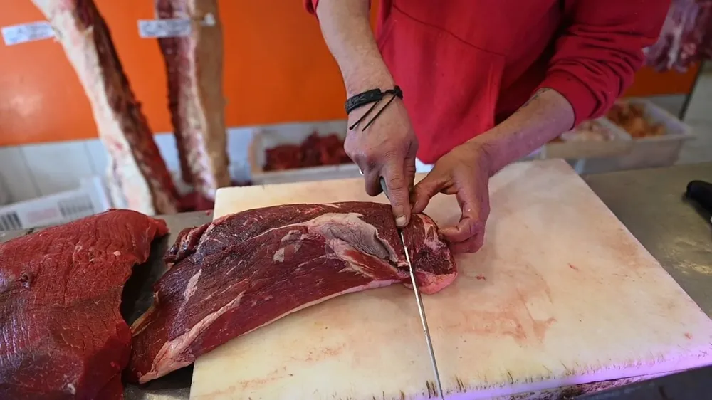 Cadera rústica de vacuno.