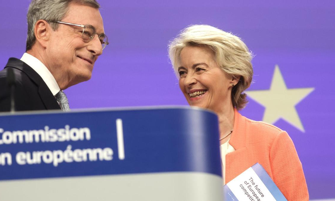 Mario Draghi y Úrsula von der Leyen
