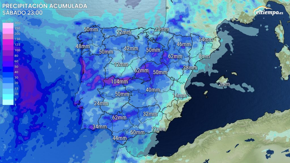 Lluvia, viento y frio en toda España.