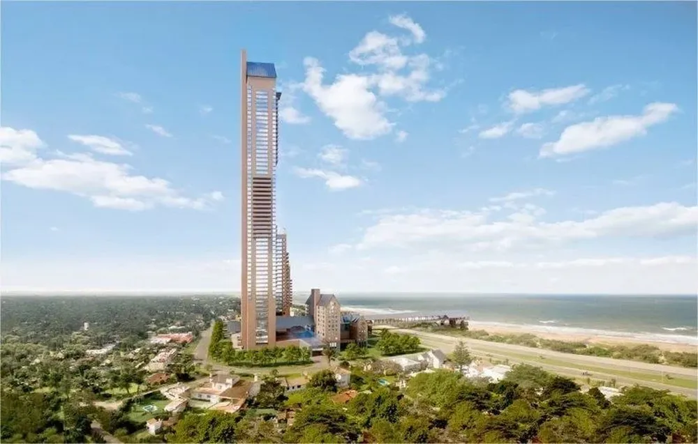 El proyecto original del arquitecto Rafael Viñoly presentado en mayo de 2018 para el predio del ex hotel San Rafael.