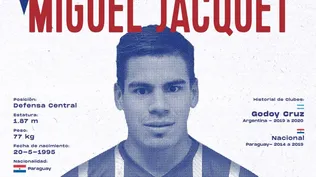 Llegó el zaguero a Nacional: el paraguayo Miguel Jacquet