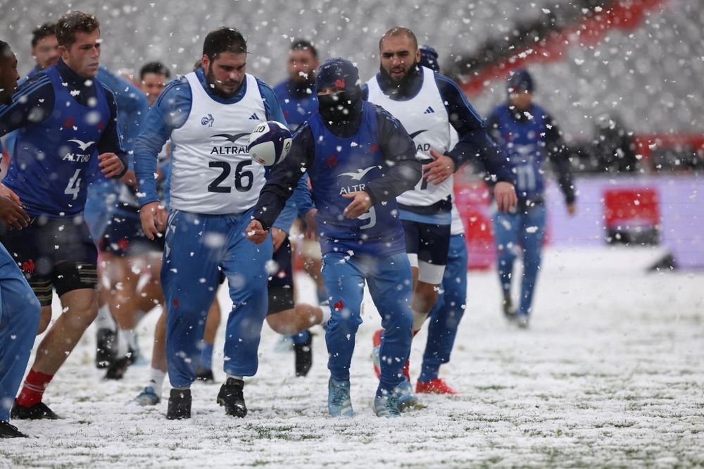 Entrenamiento de Francia antes de enfrentar a Los Pumas