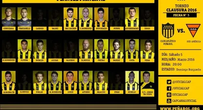 Convocados contra Sud América