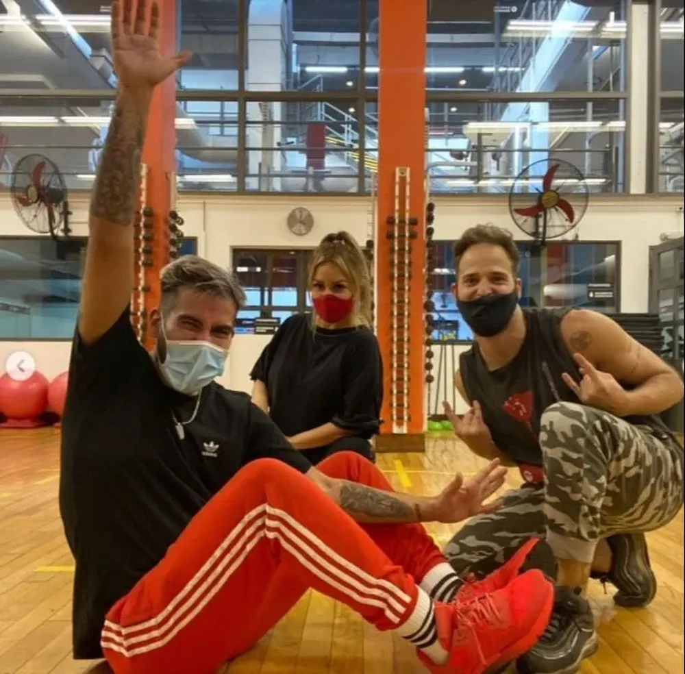 Emir Abdul Gani junto a Karina la princesita y el bailarín Rafael Muniz