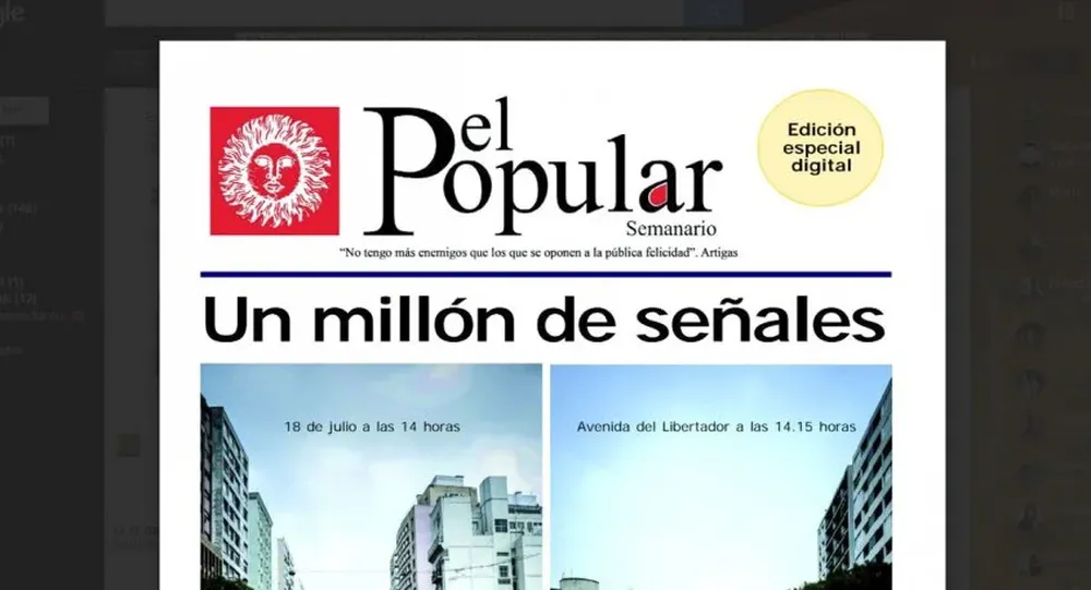Portada de la publicación digital El Popular, del PCU.