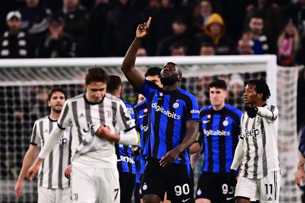 Lukaku celebra su gol ante la Juve
