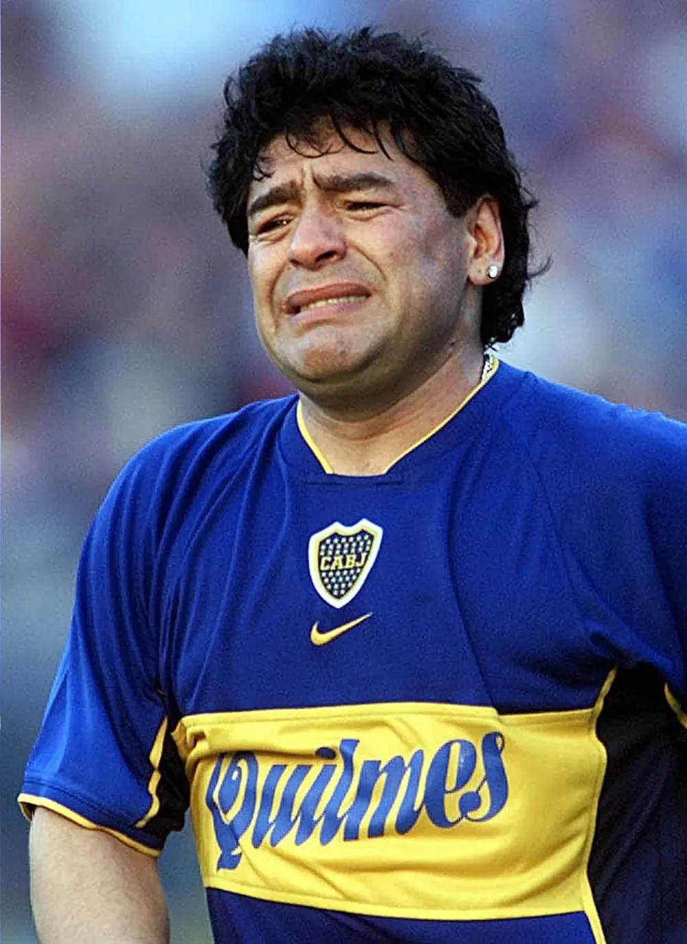 Maradona en su despedida en Boca