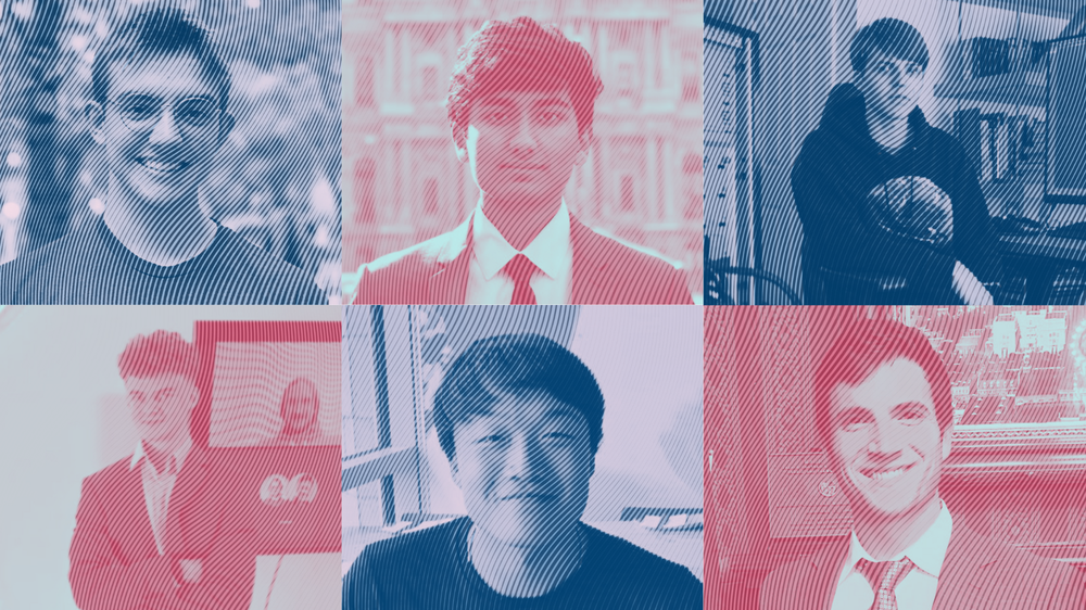 Arriba: Cole Killian, Akash Bobba, Luke Farritor Abajo: Edward Coristine, Ethan Shaotran, Gavin Kliger