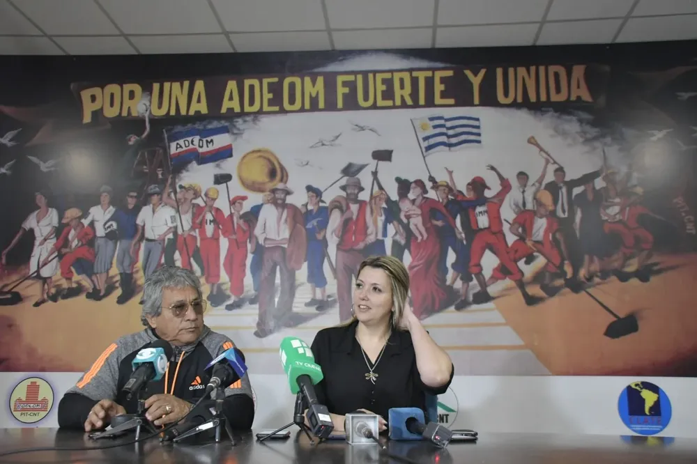 Aníbal Varela, presidente de Adeom, y Valeria Ripoll, secretaria general. Archivo