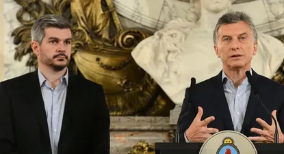 Marcos Peña, junto al ex presidente de Argentina. Mauricio Macri.