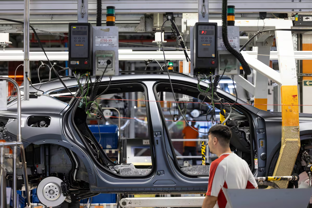 Planta de producción de coches Seat en la fábrica de Martorell (Barcelona)