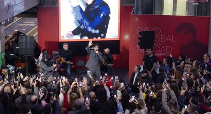 El concierto de David Bisbal en la estación de Sol, en Madrid. 