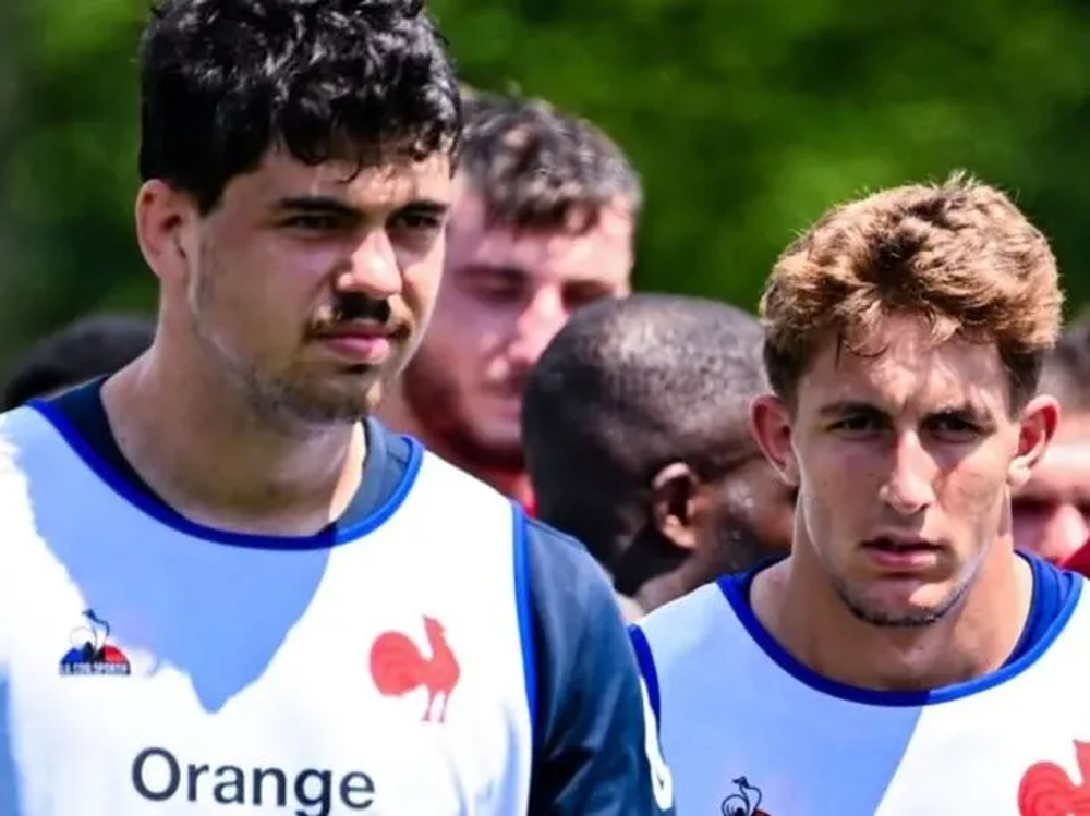 Hugo Auradou y Oscar Jégou, los rugbiers franceses denunciados por abuso sexual.