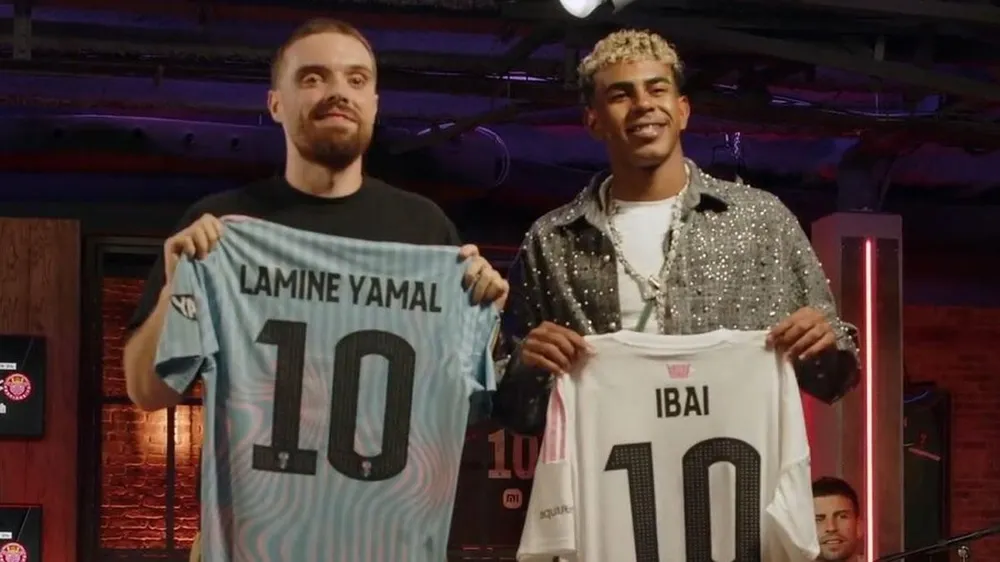 Ibai Llanos y Lamine Yamal.&nbsp;