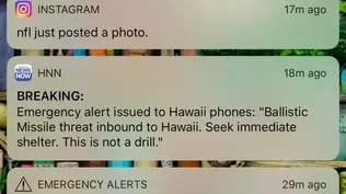 Hawaianos entraron en pánico al recibir por error una alerta de misil balístico