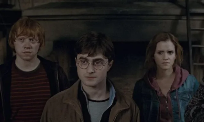 Ron, Harry y Hermione en Harry Potter y las reliquias de la muerte
