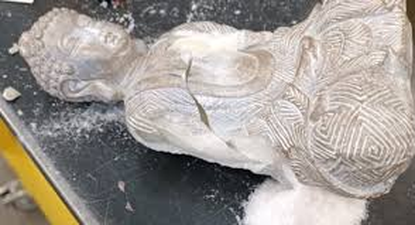 operativo buda: una mujer detenida tras encontrar extasis escondidos en estatuas del maestro espiritual