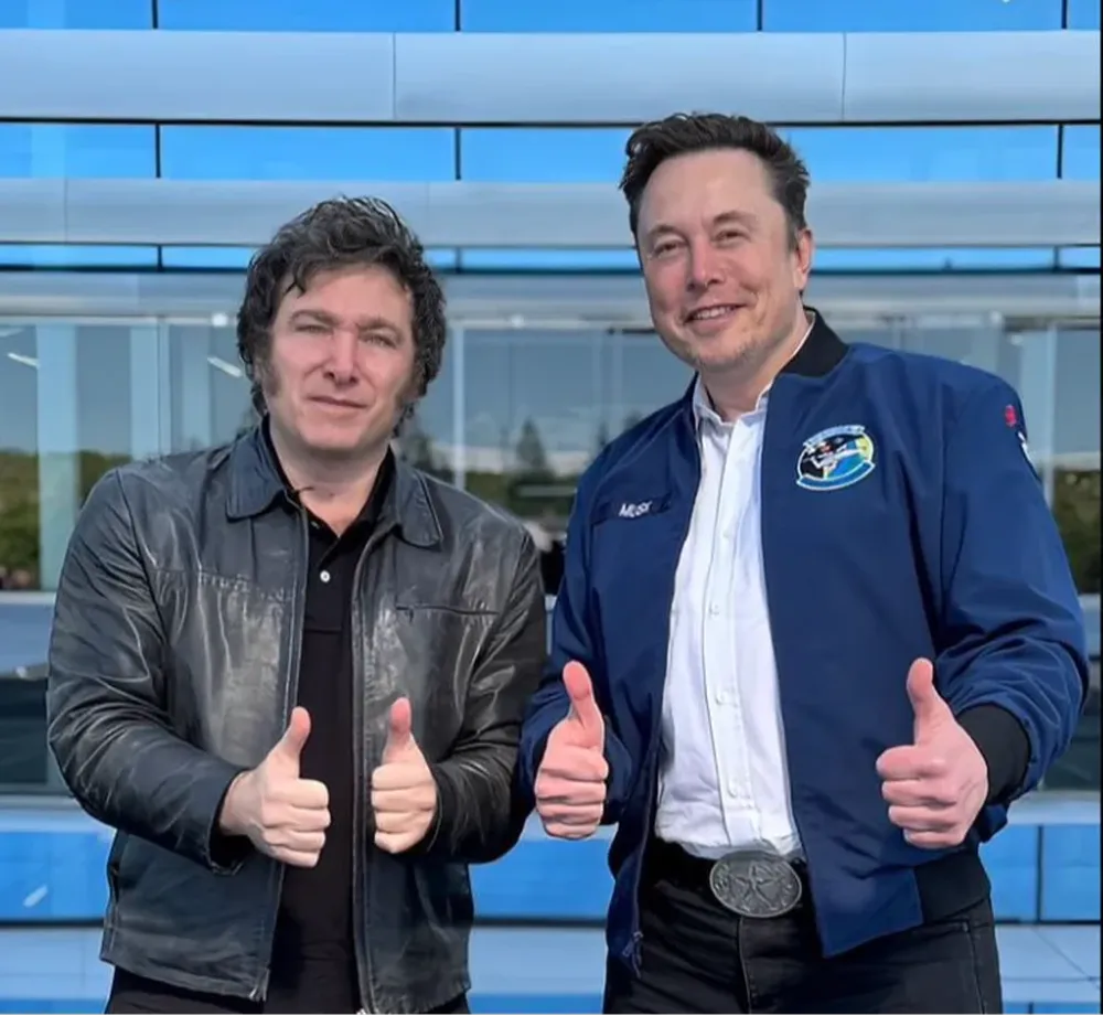 Javier Milei y Elon Musk en Austin, Texas, luego de su encuentro.