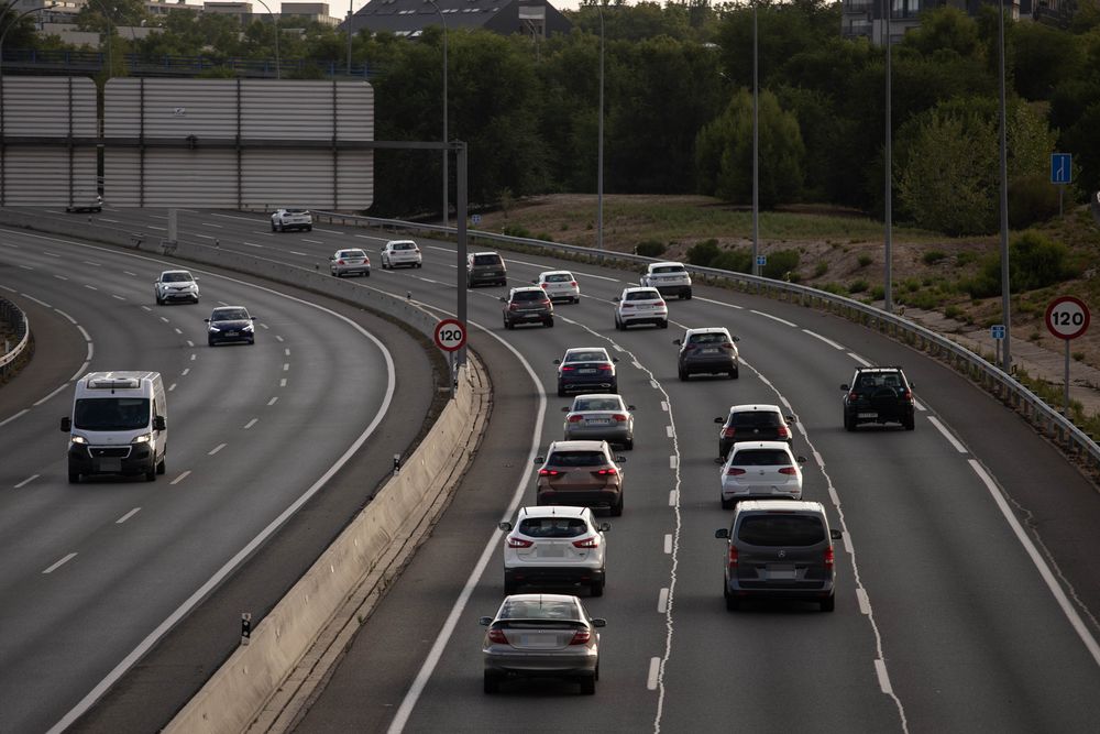 Una imagen de una autopista de Madrid durante este año.