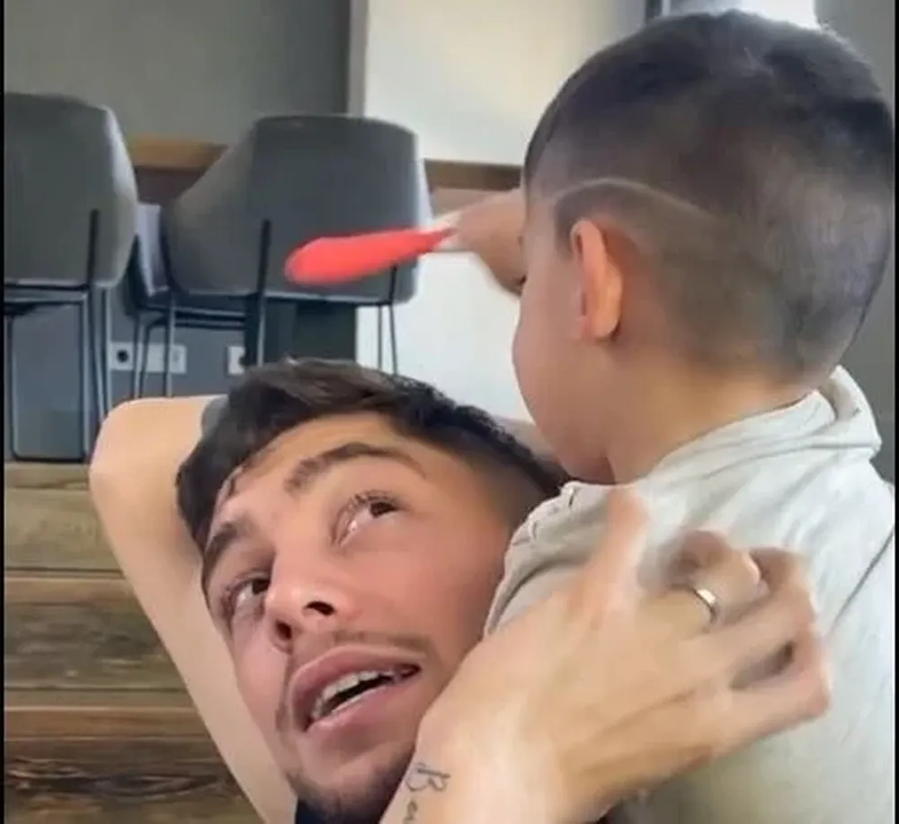 Federico Valverde con su hijo Benicio