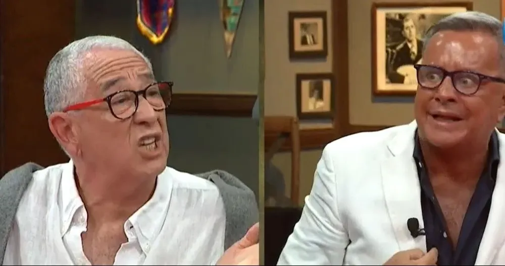 Sergio Puglia y Julio Ríos durante la pelea