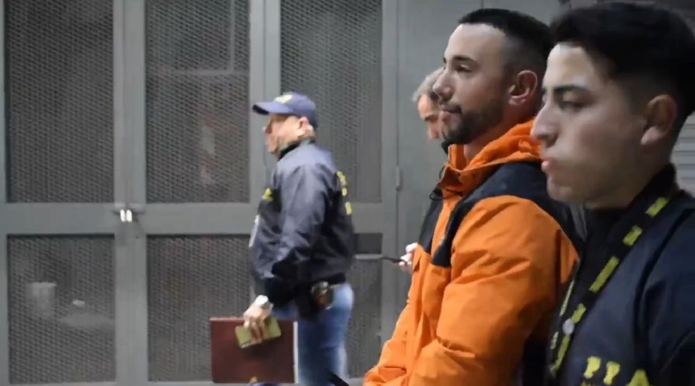 Nicolás Carpani al llegar a Argentina