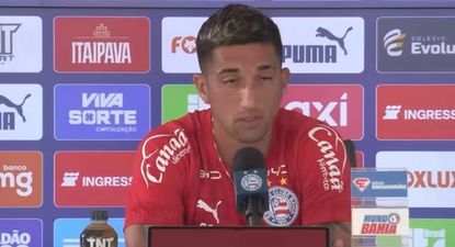Cristian Kike Olivera habló en conferencia de prensa en Brasil