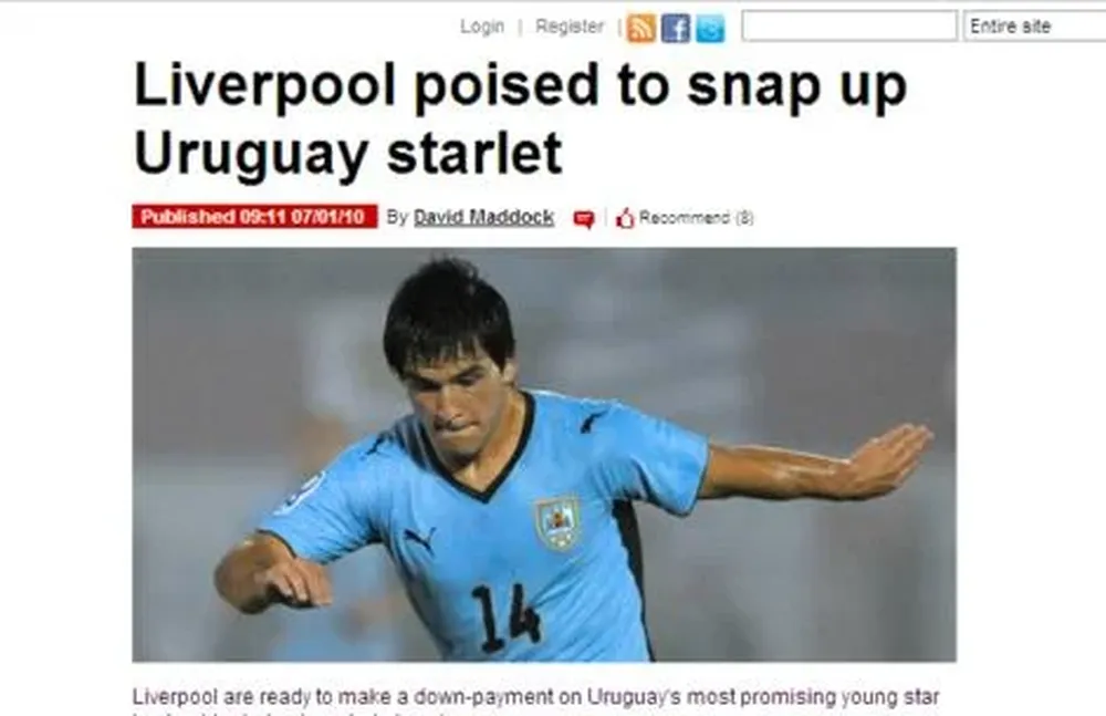 La web de Daily Mirror