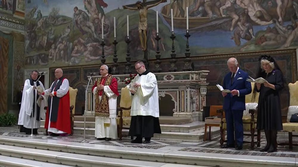 El momento histórico de la misa con el monarca Carlos III y el Papa León XIV
