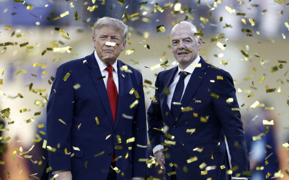 Infantino junto al presidente de Estados Unidos, Donald Trump.