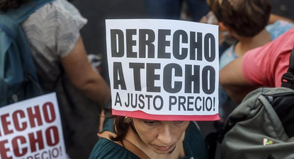 Manifestación para reclamar una vivienda digna