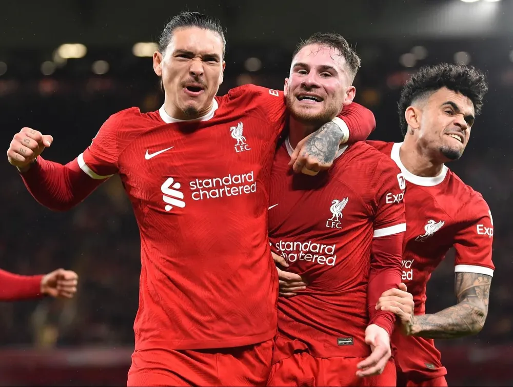 Darwin Núñez, Alexis Mac Allister y Luis Díaz