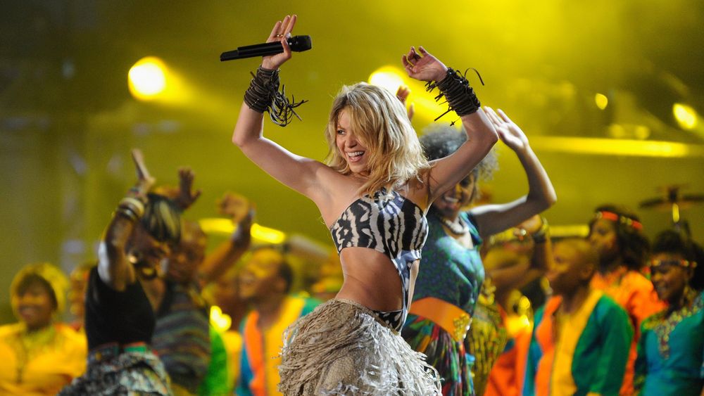 Shakira en Sudáfrica 2010.