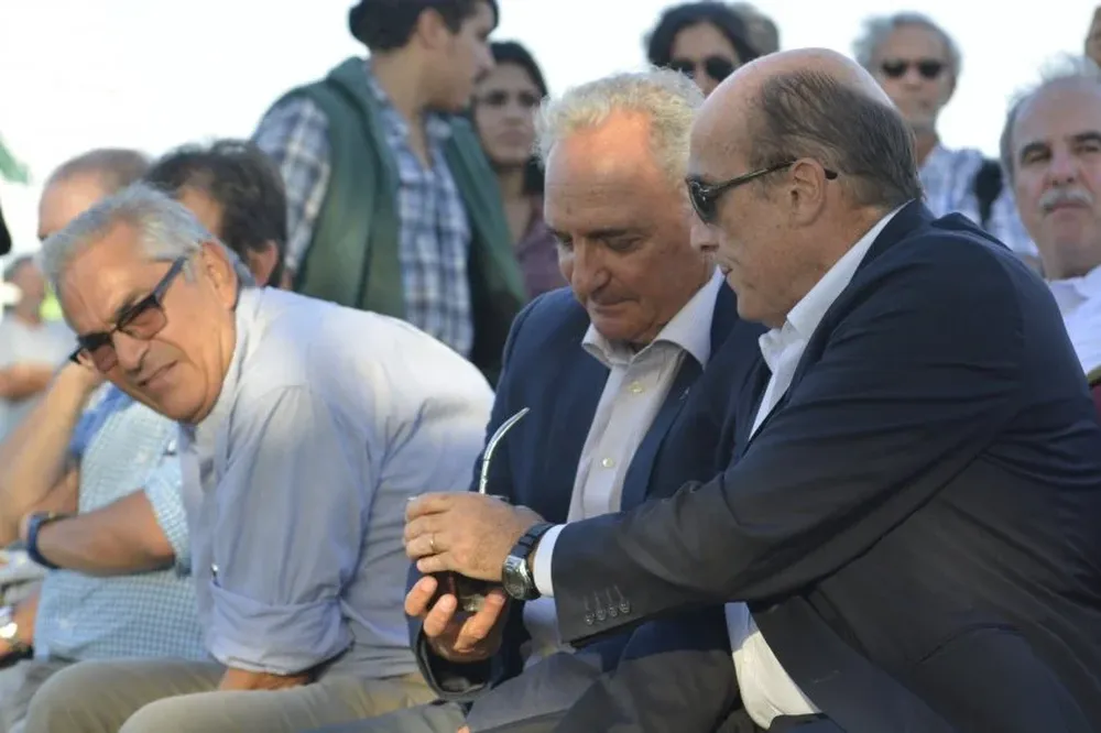 Enzo Benech, Pablo Zerbino y Daniel Martínez en el acto inaugural de la Expo Melilla.