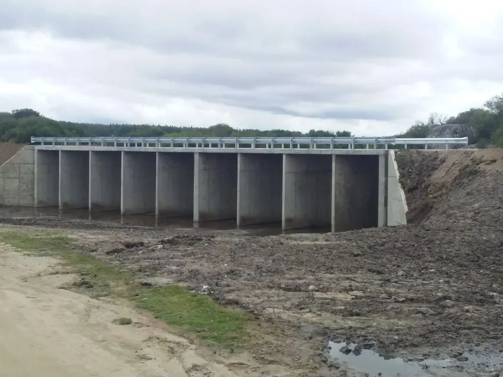 Puente terminado que el presidente Lacalle inaugurará
