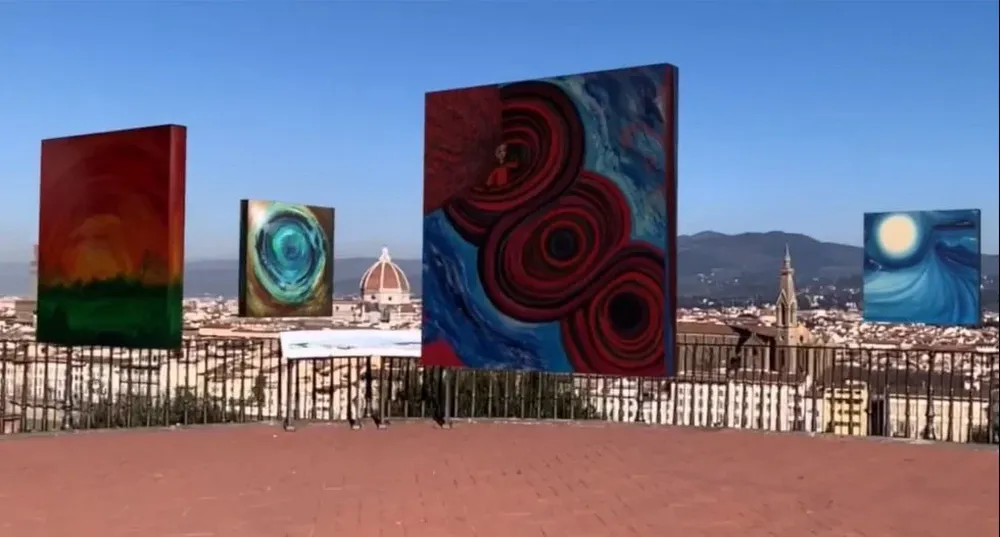 Captura de pantalla de la exposición virtual en Florencia.