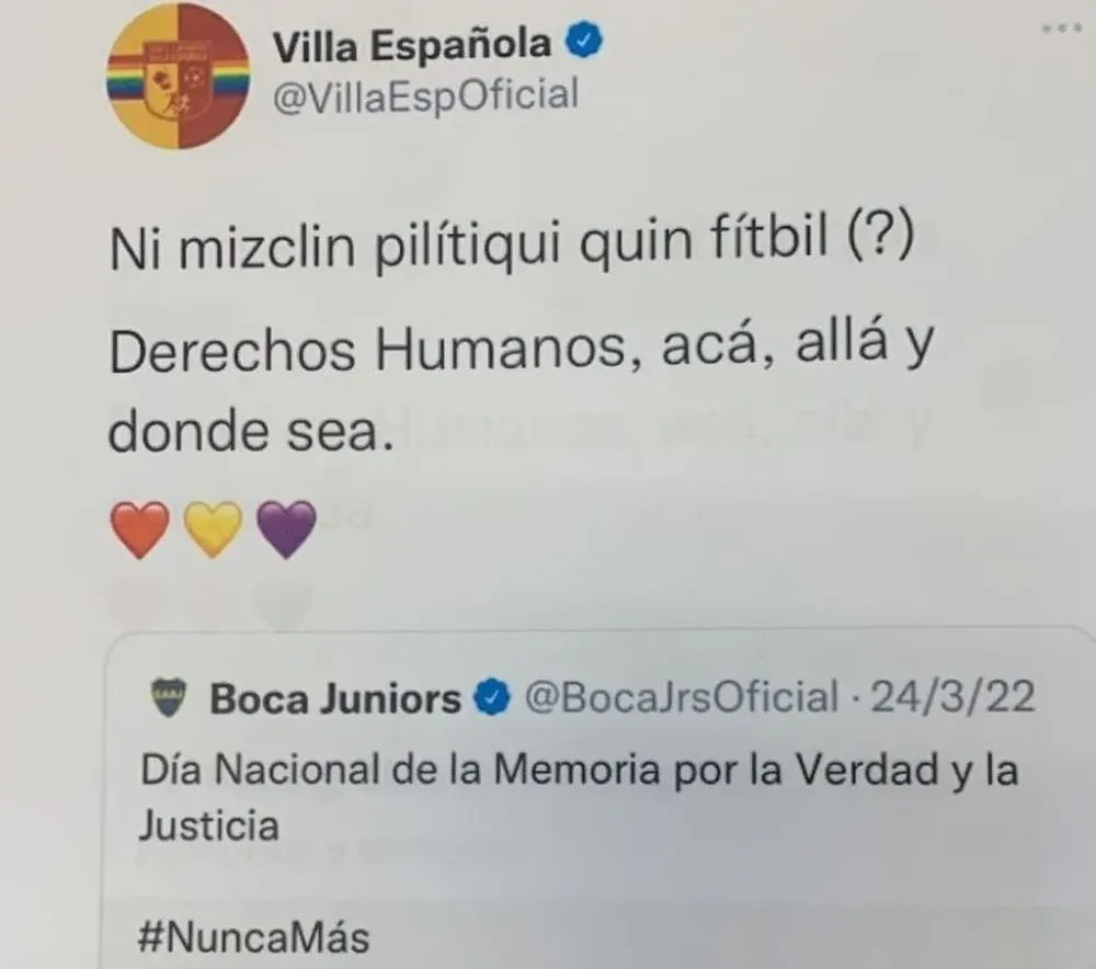 Uno de los tuits que Da Silveira llevó impreso a la comisión